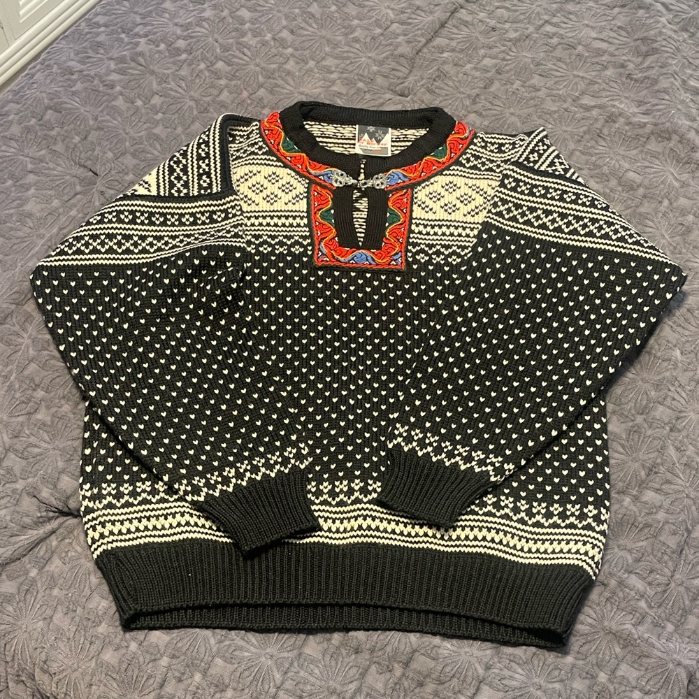 Dale of Norway Black and White Nordic Sweater